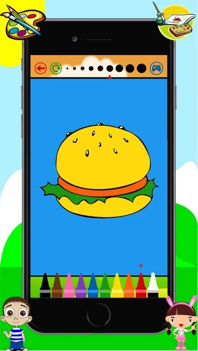 Скриншоты Food Coloring Book -  Drawing Painting for Kids Free Games