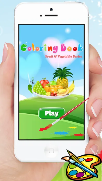 Food Coloring Book for Kids - Fruit Vegetable drawing games 스크린샷