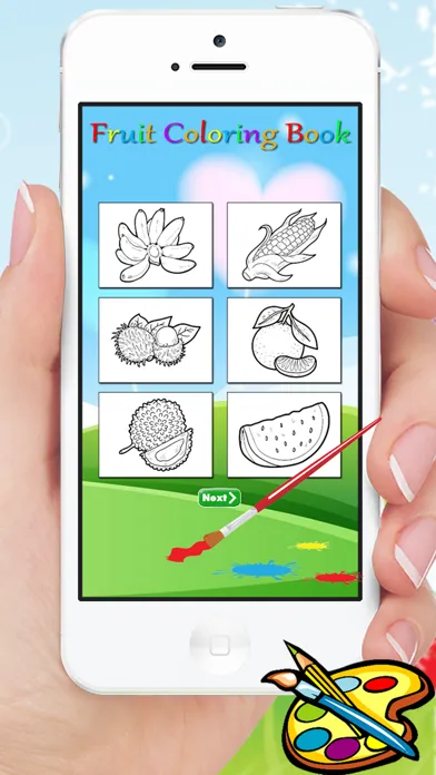 Food Coloring Book for Kids - Fruit Vegetable drawing games 스크린샷