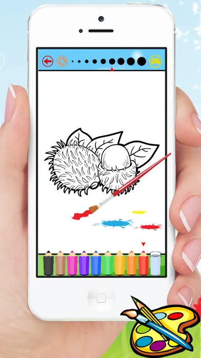 Food Coloring Book for Kids - Fruit Vegetable drawing games 스크린샷