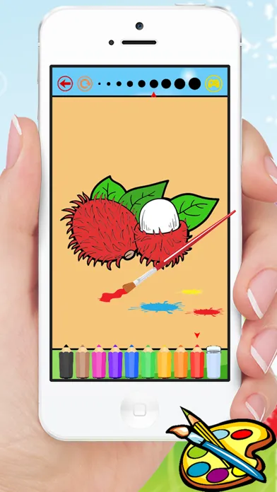 Food Coloring Book for Kids - Fruit Vegetable drawing games 스크린샷