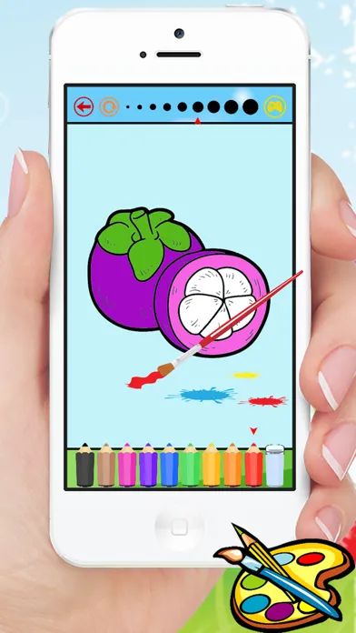 Food Coloring Book for Kids - Fruit Vegetable drawing games 스크린샷