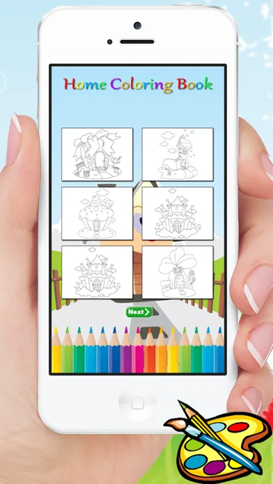 Dream House Coloring Book - Home Drawing for Kid free Games应用截图