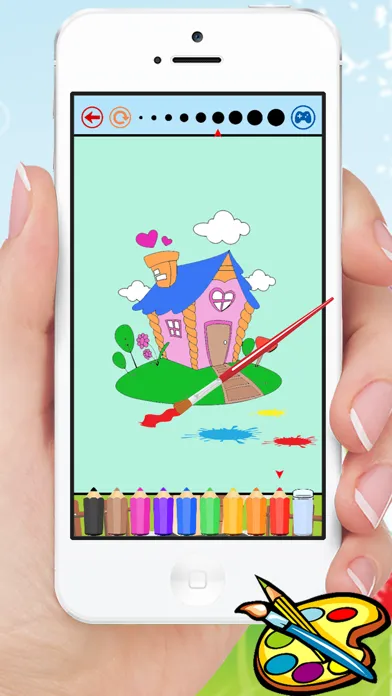 Dream House Coloring Book - Home Drawing for Kid free Games应用截图