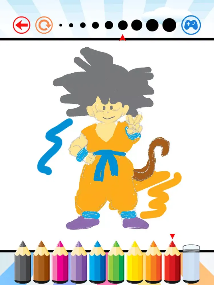 Coloring Book Education Game For Kids - Dragon Ball Z Edition Drawing And Painting Free Games HD iPad  Screenshots