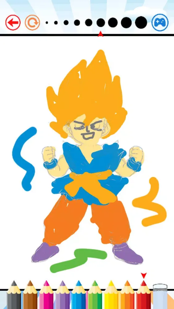 Coloring Book Education Game For Kids - Dragon Ball Z Edition Drawing And Painting Free Games HD Screenshots