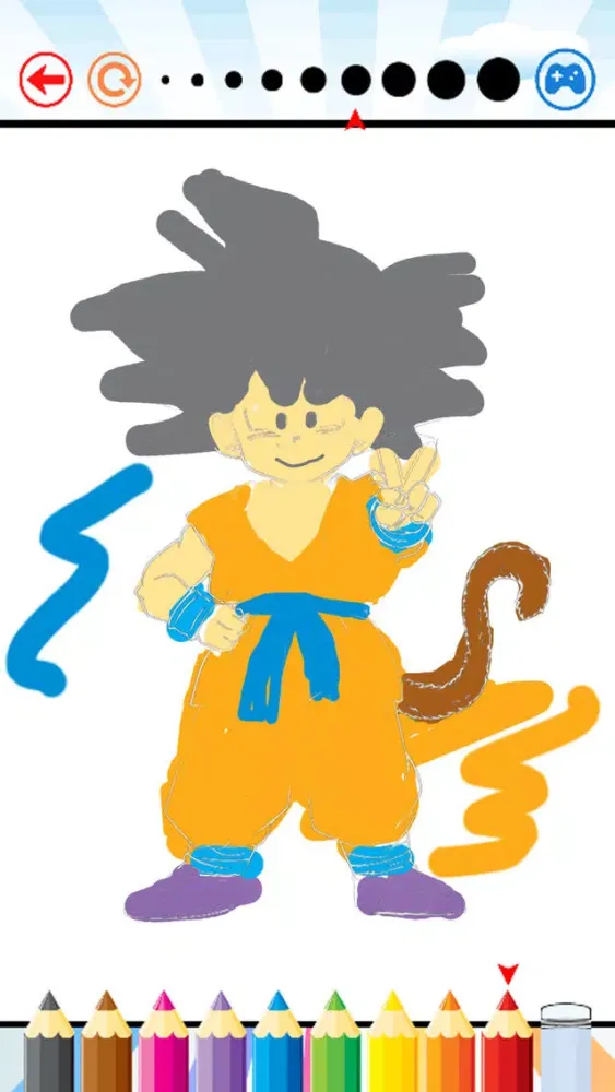 Coloring Book Education Game For Kids - Dragon Ball Z Edition Drawing And Painting Free Games HD Screenshots