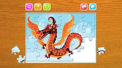 Screenshot di Dinosaur And Dragon Puzzle - Dino Jigsaw Puzzles For Kids Toddler and Preschool Learning Games