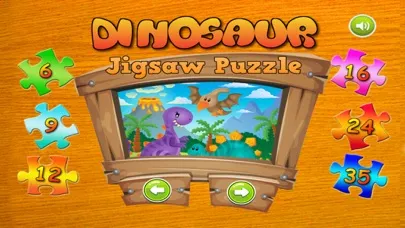Ảnh chụp màn hình của Dinosaur Puzzle for Kids Cartoon Dino Jigsaw Games