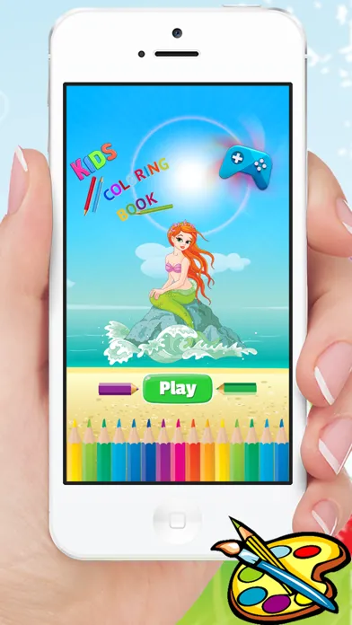 Ảnh chụp màn hình của Mermaid & Sea Animal Coloring Book - Drawing for Kids Games