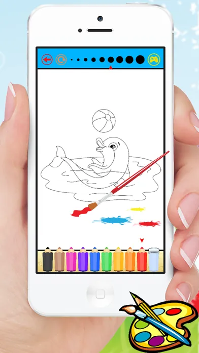 Ảnh chụp màn hình của Mermaid & Sea Animal Coloring Book - Drawing for Kids Games