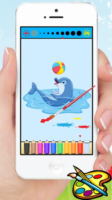 Ảnh chụp màn hình của Mermaid & Sea Animal Coloring Book - Drawing for Kids Games