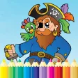 Pirate Coloring Book - Sea Drawing for Kids Free Games