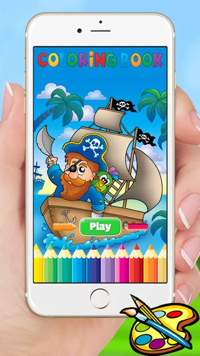 Capturas de tela do Pirate Coloring Book - Sea Drawing for Kids Free Games