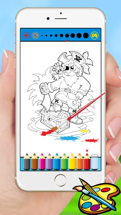 Capturas de tela do Pirate Coloring Book - Sea Drawing for Kids Free Games