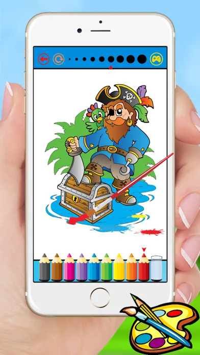 Capturas de tela do Pirate Coloring Book - Sea Drawing for Kids Free Games