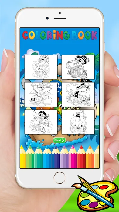 Capturas de tela do Pirate Coloring Book - Sea Drawing for Kids Free Games