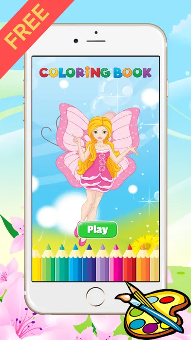 Princess & Fairy Coloring Book - All In 1 Drawing, Paint And Color Games HD For Good Kid Screenshots