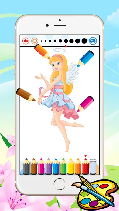 Princess & Fairy Coloring Book - All In 1 Drawing, Paint And Color Games HD For Good Kid Screenshots