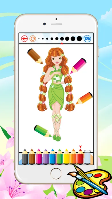 Princess & Fairy Coloring Book - All In 1 Drawing, Paint And Color Games HD For Good Kid Screenshots