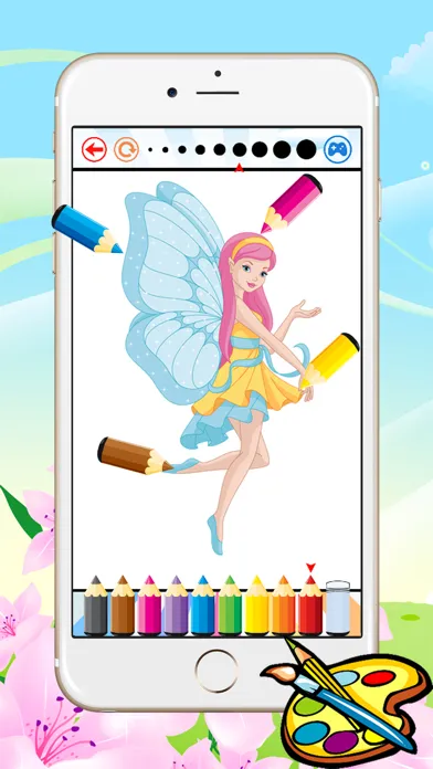 Princess & Fairy Coloring Book - All In 1 Drawing, Paint And Color Games HD For Good Kid Screenshots