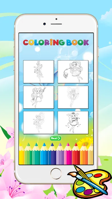 Princess & Fairy Coloring Book - All In 1 Drawing, Paint And Color Games HD For Good Kid Screenshots