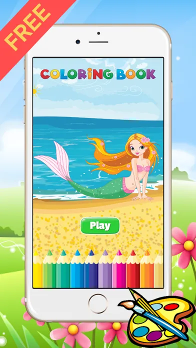 Captures d'écran de Princess & Mermaid Coloring Book - All In 1 Sea Drawing