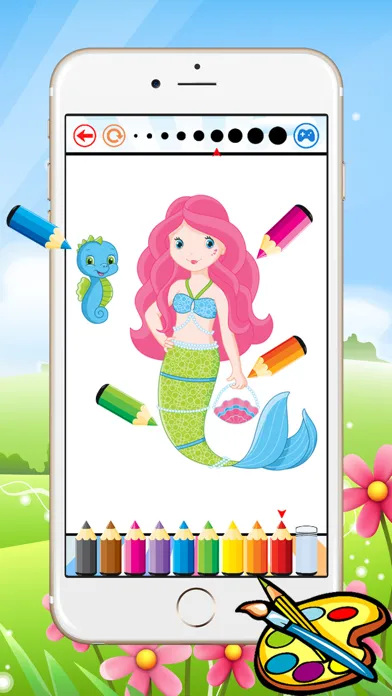 Captures d'écran de Princess & Mermaid Coloring Book - All In 1 Sea Drawing