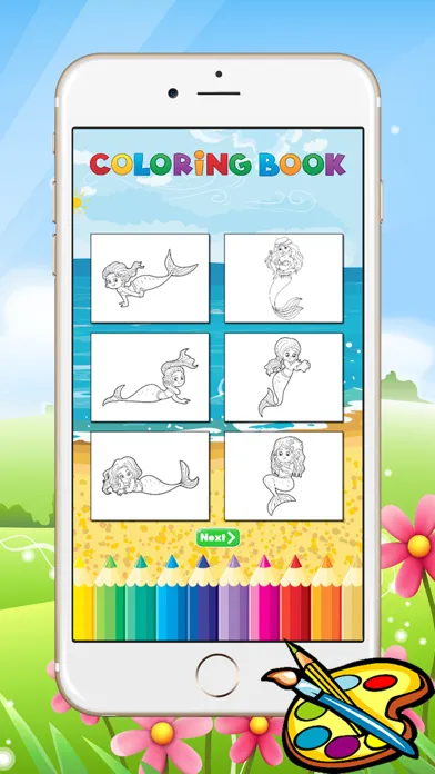 Captures d'écran de Princess & Mermaid Coloring Book - All In 1 Sea Drawing