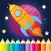 Rockets & Spaceships Coloring - Drawing for kids free games