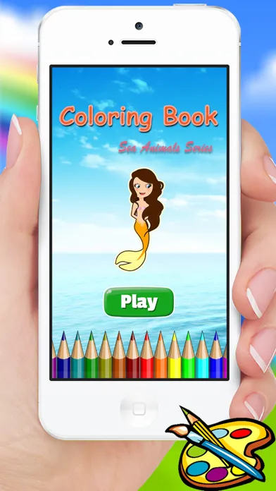Sea Animals & Mermaid Coloring Book - Drawing Painting Kids应用截图