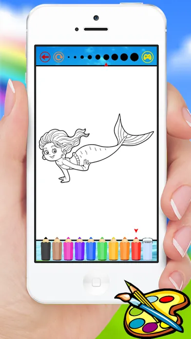 Sea Animals & Mermaid Coloring Book - Drawing Painting Kids应用截图