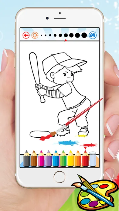 Sport Cartoon Coloring Book - Drawing for kids free games Screenshots