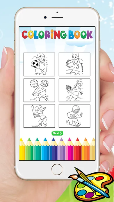 Sport Cartoon Coloring Book - Drawing for kids free games Screenshots