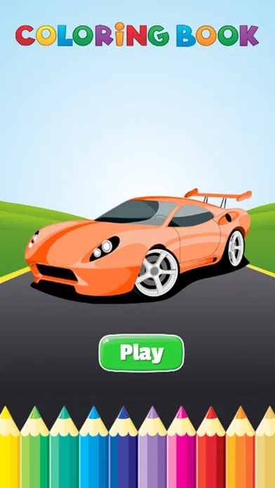 Sports Car Racing Coloring Book - Drawing and Painting Vehicles Game HD, All In 1 Series Free For Kid Screenshots