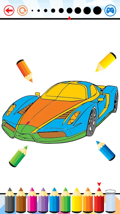 Sports Car Racing Coloring Book - Drawing and Painting Vehicles Game HD, All In 1 Series Free For Kid Screenshots