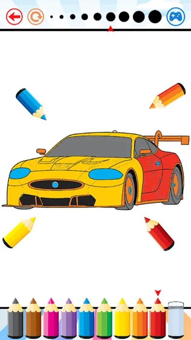 Sports Car Racing Coloring Book - Drawing and Painting Vehicles Game HD, All In 1 Series Free For Kid Screenshots