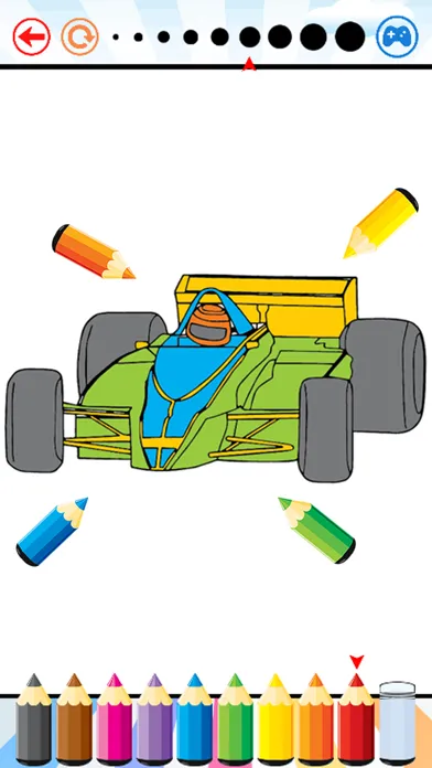 Sports Car Racing Coloring Book - Drawing and Painting Vehicles Game HD, All In 1 Series Free For Kid Screenshots