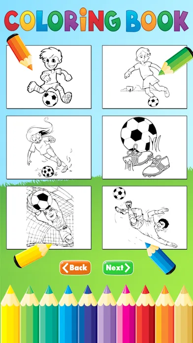 Soccer Football Coloring Book - Sport drawing and painting for kid free game good color HD Screenshots