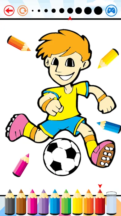 Soccer Football Coloring Book - Sport drawing and painting for kid free game good color HD Screenshots