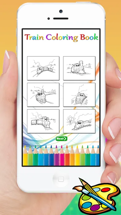 Train Coloring Book - Cute Drawing for Kids Free Games Screenshots