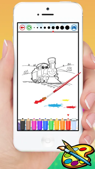 Train Coloring Book - Cute Drawing for Kids Free Games Screenshots