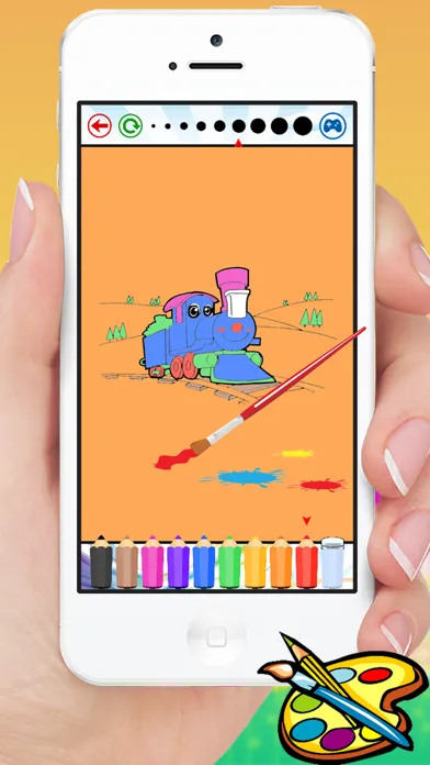 Train Coloring Book - Cute Drawing for Kids Free Games Screenshots
