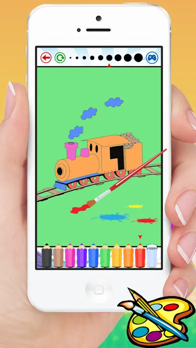 Train Coloring Book - Cute Drawing for Kids Free Games Screenshots