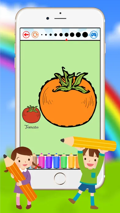 Vegetable & Fruit Coloring Book - Drawing Connect dots kids سکرین شاٹس