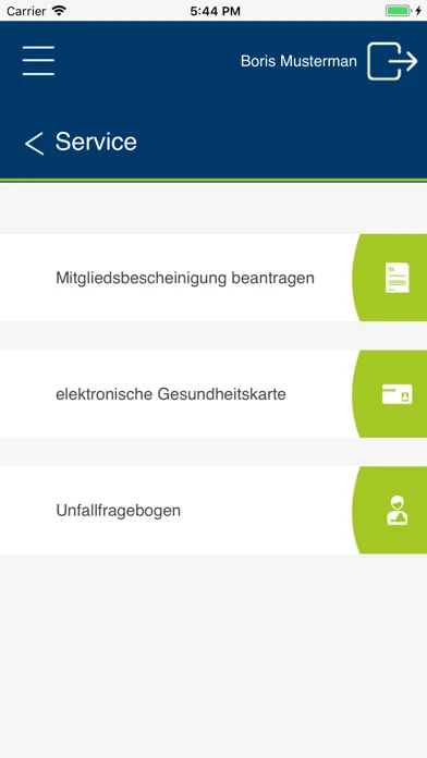 Capturas de tela do BKK DuerkoppAdler App