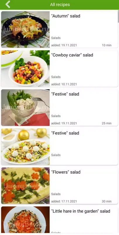 Salad recipes Screenshots