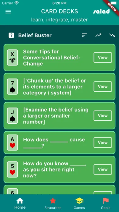 Captures d'écran de Salad Card Decks