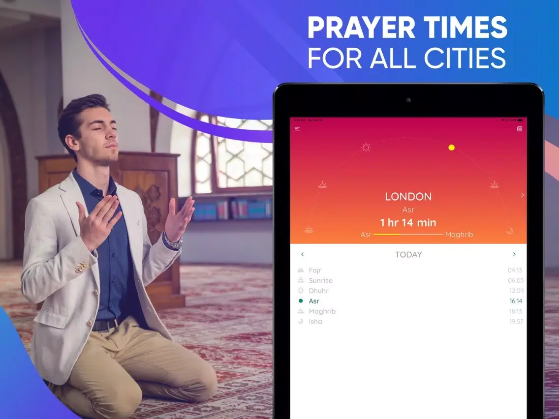 Capturas de pantalla de Prayer Times Pro - Qibla, Azan iPad 
