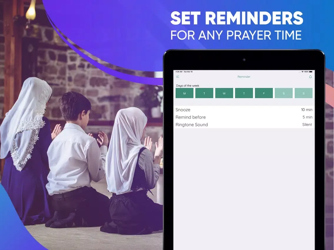 Capturas de pantalla de Prayer Times Pro - Qibla, Azan iPad 